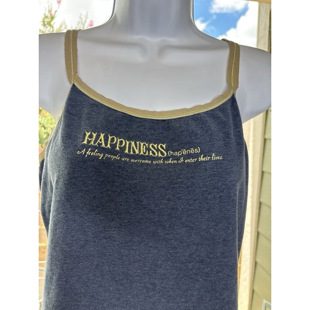 VTG Y2K Large No Boundaries Happiness Definition Cami Top